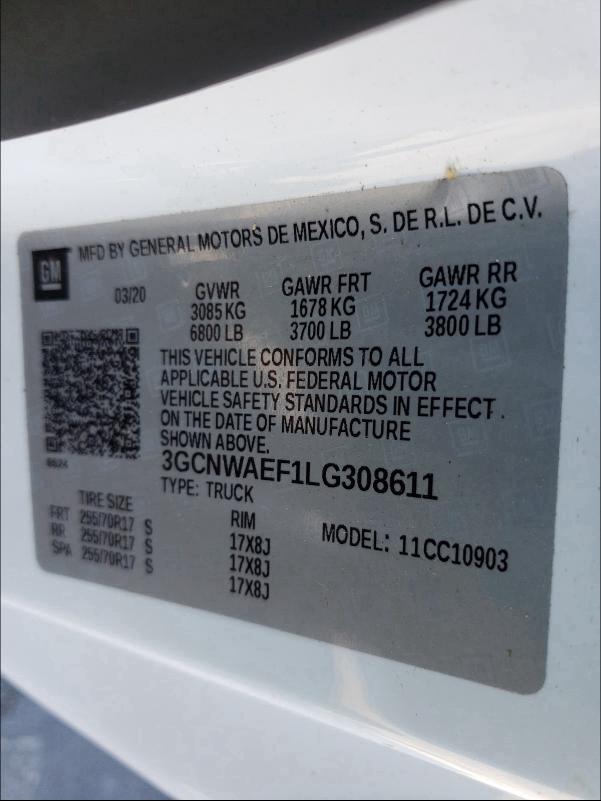 Photo 9 VIN: 3GCNWAEF1LG308611 - CHEVROLET SILVERADO 