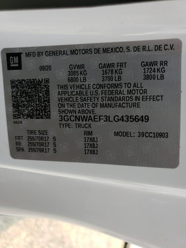 Photo 9 VIN: 3GCNWAEF3LG435649 - CHEVROLET SILVERADO 