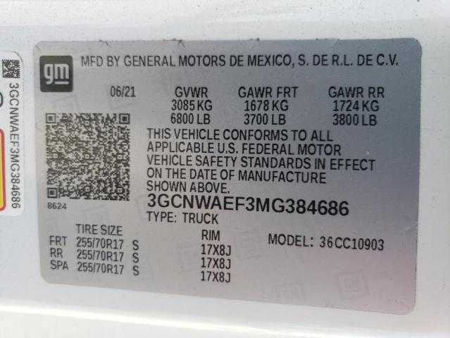 Photo 9 VIN: 3GCNWAEF3MG384686 - CHEVROLET SILVERADO 