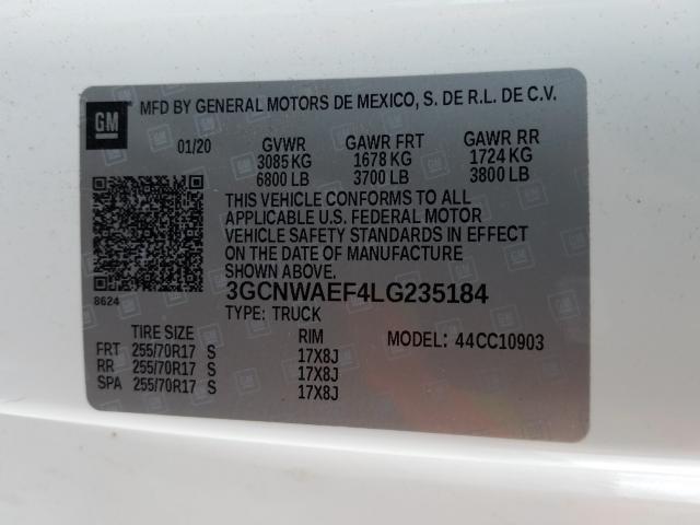 Photo 9 VIN: 3GCNWAEF4LG235184 - CHEVROLET SILVERADO 