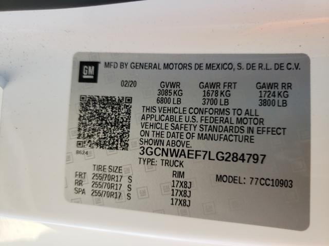 Photo 9 VIN: 3GCNWAEF7LG284797 - CHEVROLET SILVERADO 