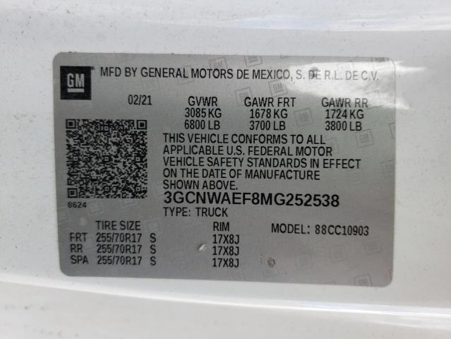 Photo 11 VIN: 3GCNWAEF8MG252538 - CHEVROLET SILVERADO 