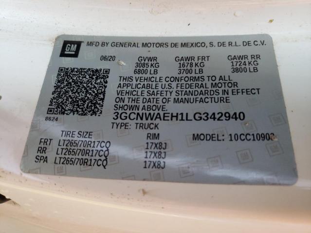 Photo 12 VIN: 3GCNWAEH1LG342940 - CHEVROLET SILVERADO 