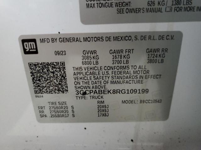 Photo 11 VIN: 3GCPABEK8RG109199 - CHEVROLET SILVERADO 