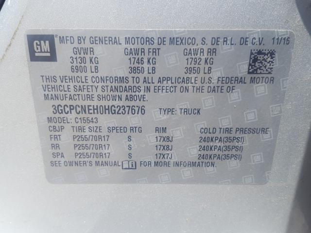 Photo 9 VIN: 3GCPCNEH0HG237676 - CHEVROLET SILVERADO 