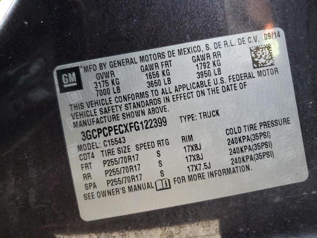 Photo 11 VIN: 3GCPCPECXFG122399 - CHEVROLET SILVERADO 