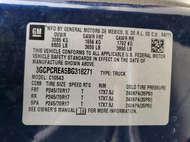 Photo 9 VIN: 3GCPCREA5BG318271 - CHEVROLET SILVERADO 