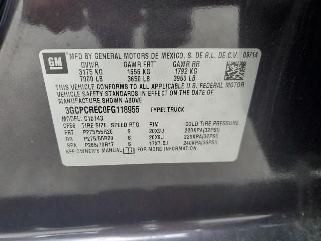 Photo 11 VIN: 3GCPCREC0FG118955 - CHEVROLET SILVERADO 