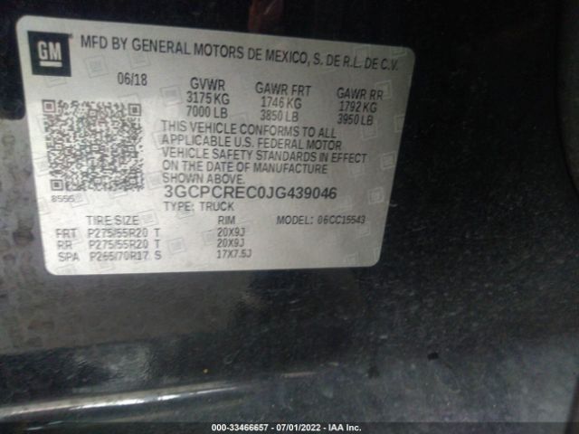 Photo 8 VIN: 3GCPCREC0JG439046 - CHEVROLET SILVERADO 1500 