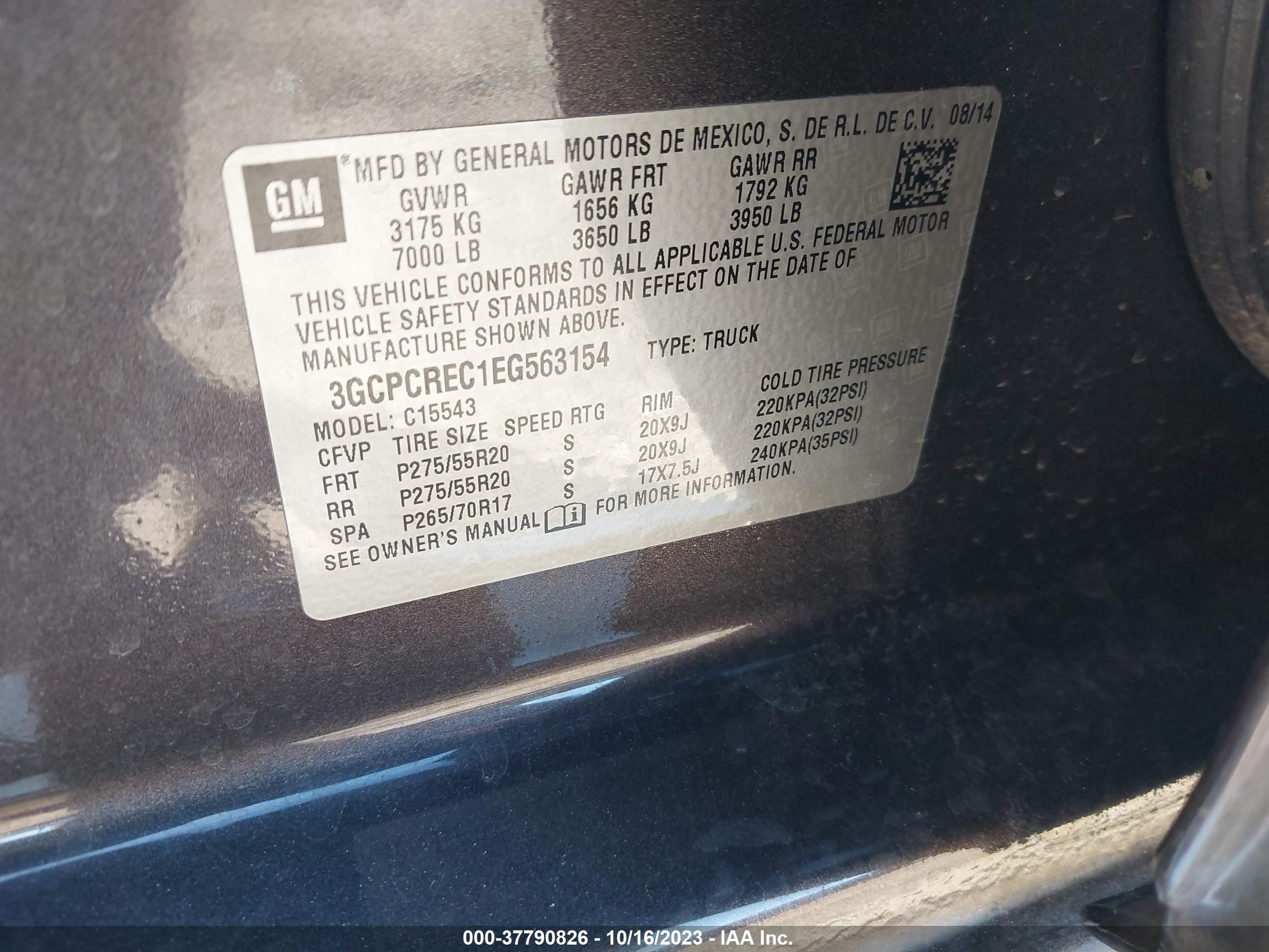 Photo 8 VIN: 3GCPCREC1EG563154 - CHEVROLET SILVERADO 