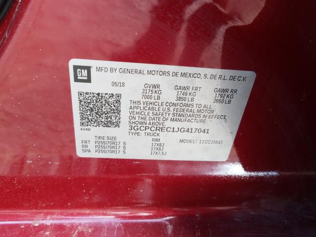 Photo 9 VIN: 3GCPCREC1JG417041 - CHEVROLET SILVERADO 1500 