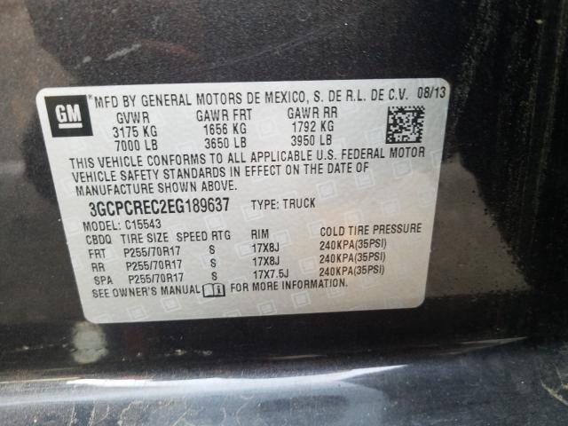 Photo 9 VIN: 3GCPCREC2EG189637 - CHEVROLET SILVERADO 