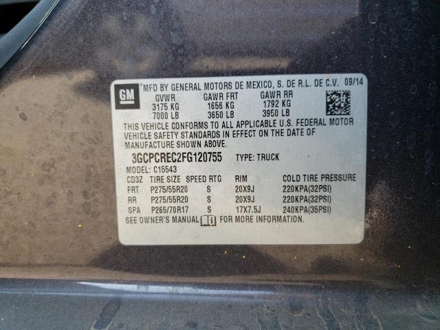 Photo 9 VIN: 3GCPCREC2FG120755 - CHEVROLET SILVERADO 