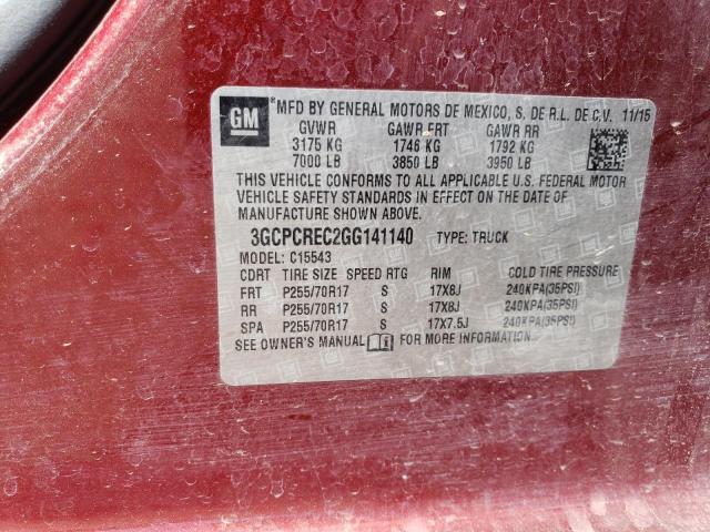 Photo 12 VIN: 3GCPCREC2GG141140 - CHEVROLET SILVERADO 