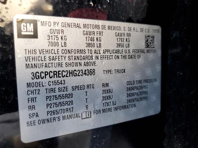 Photo 9 VIN: 3GCPCREC2HG234368 - CHEVROLET SILVERADO 