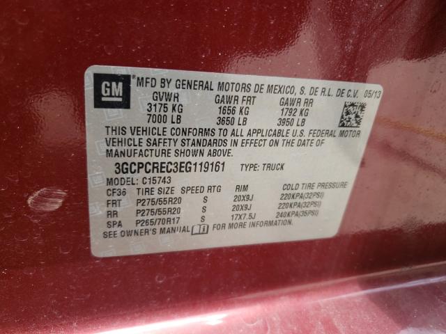 Photo 9 VIN: 3GCPCREC3EG119161 - CHEVROLET SILVERADO 