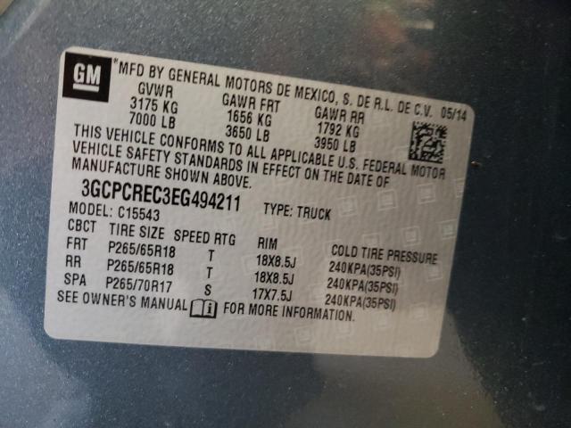 Photo 9 VIN: 3GCPCREC3EG494211 - CHEVROLET SILVRK1500 