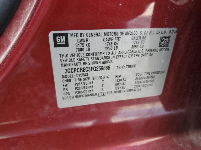 Photo 11 VIN: 3GCPCREC3FG269868 - CHEVROLET SILVERADO 