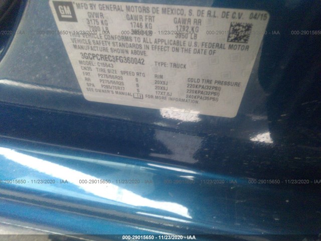 Photo 8 VIN: 3GCPCREC3FG360042 - CHEVROLET SILVERADO 1500 