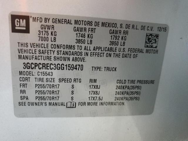 Photo 11 VIN: 3GCPCREC3GG159470 - CHEVROLET SILVERADO 