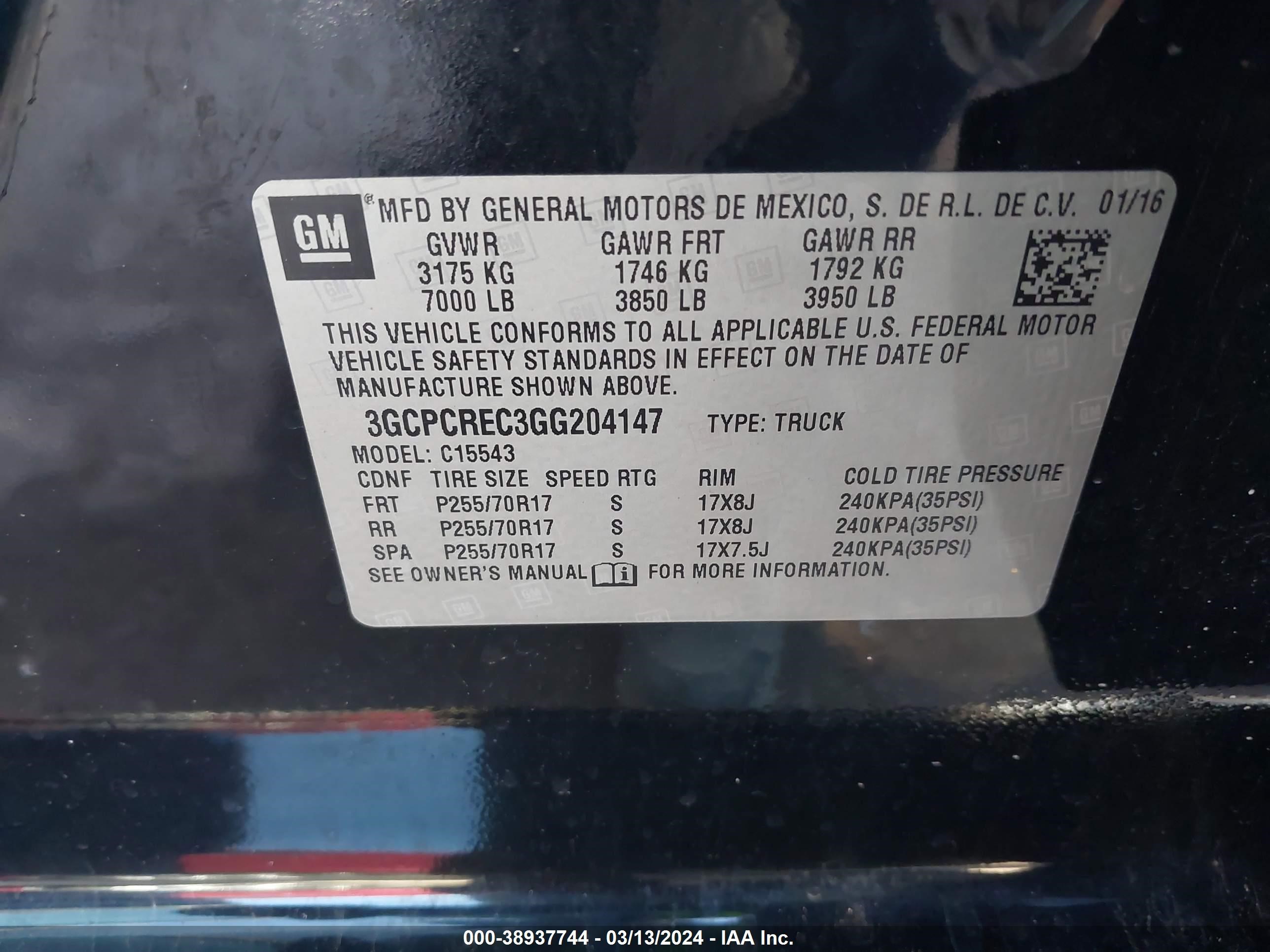 Photo 8 VIN: 3GCPCREC3GG204147 - HYUNDAI SONATA 