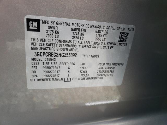 Photo 9 VIN: 3GCPCREC3HG255892 - CHEVROLET SILVERADO 