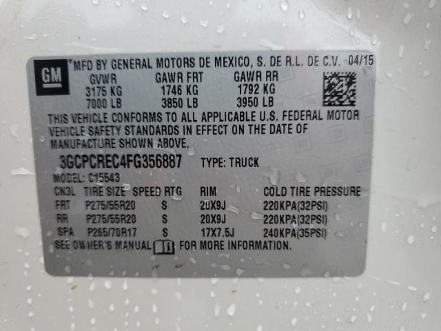 Photo 9 VIN: 3GCPCREC4FG356887 - CHEVROLET SILVERADO 