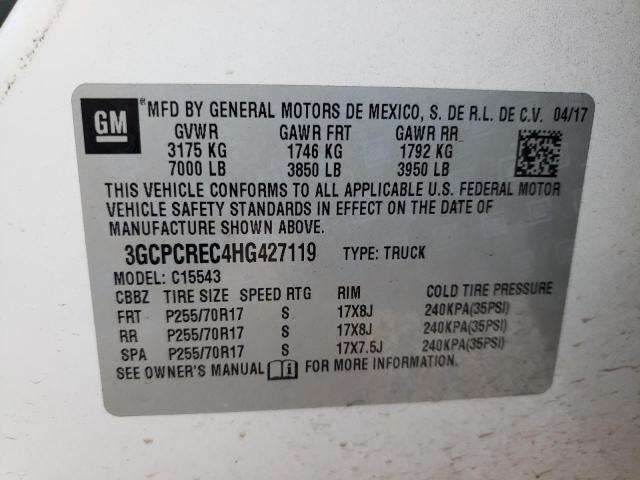 Photo 9 VIN: 3GCPCREC4HG427119 - CHEVROLET SILVERADO 