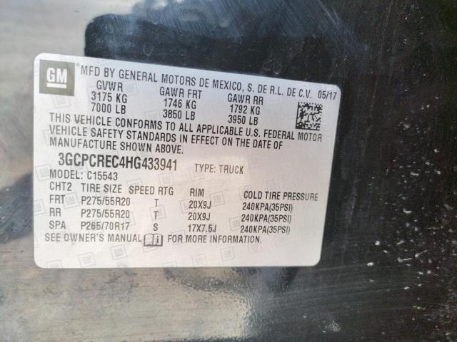 Photo 9 VIN: 3GCPCREC4HG433941 - CHEVROLET SILVERADO 1500 