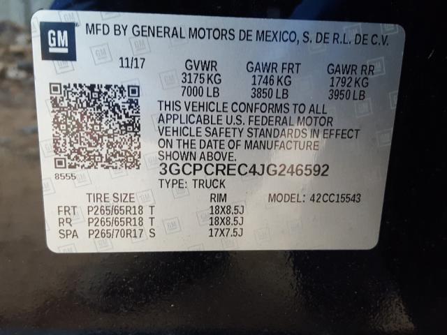 Photo 9 VIN: 3GCPCREC4JG246592 - CHEVROLET SILVERADO 