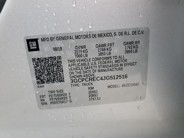 Photo 11 VIN: 3GCPCREC4JG512516 - CHEVROLET SILVERADO 