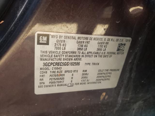 Photo 9 VIN: 3GCPCREC5GG182586 - CHEVROLET SILVERADO 