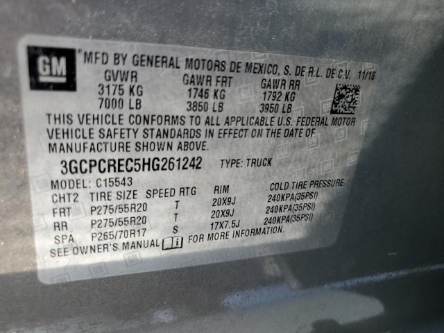 Photo 9 VIN: 3GCPCREC5HG261242 - CHEVROLET SILVERADO 