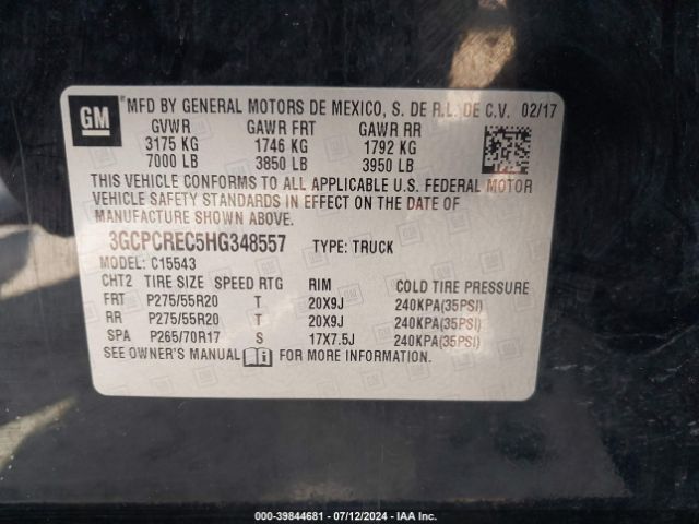 Photo 8 VIN: 3GCPCREC5HG348557 - CHEVROLET SILVERADO 