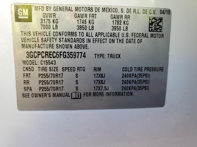 Photo 11 VIN: 3GCPCREC6FG359774 - CHEVROLET SILVERADO 