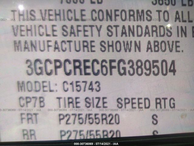 Photo 8 VIN: 3GCPCREC6FG389504 - CHEVROLET SILVERADO 1500 