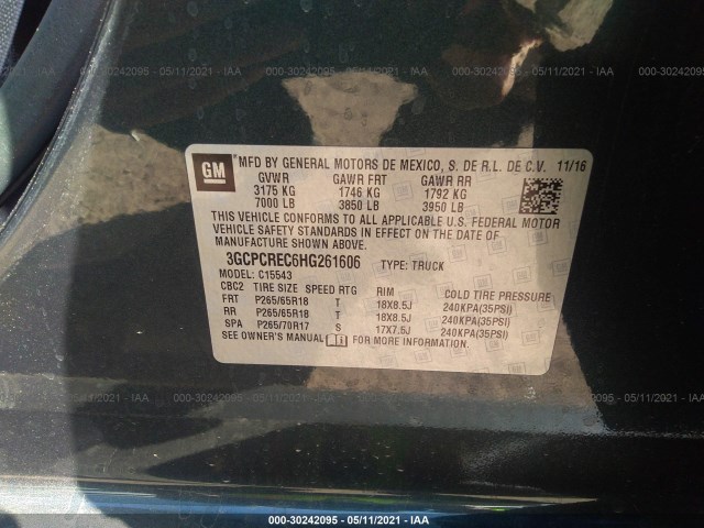 Photo 8 VIN: 3GCPCREC6HG261606 - CHEVROLET SILVERADO 1500 