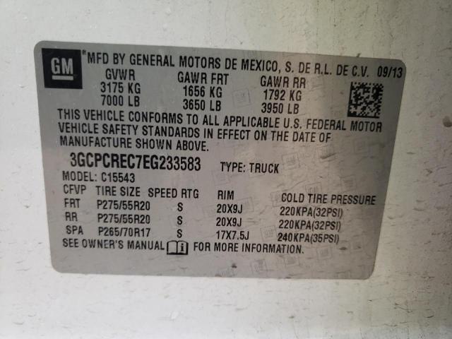 Photo 9 VIN: 3GCPCREC7EG233583 - CHEVROLET SILVERADO 