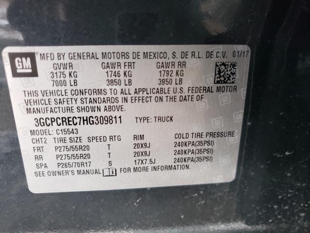 Photo 9 VIN: 3GCPCREC7HG309811 - CHEVROLET SILVERADO 