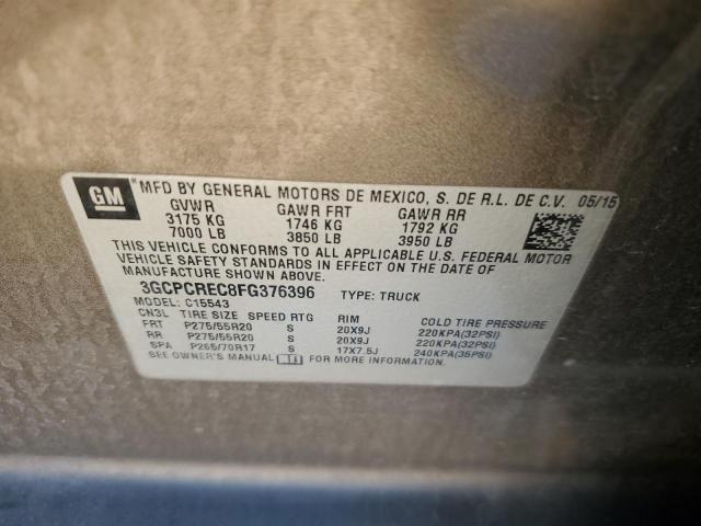 Photo 11 VIN: 3GCPCREC8FG376396 - CHEVROLET SILVERADO 