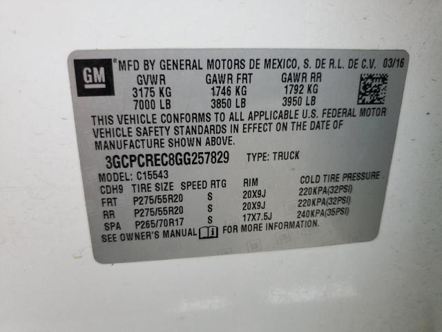 Photo 11 VIN: 3GCPCREC8GG257829 - CHEVROLET SILVERADO 