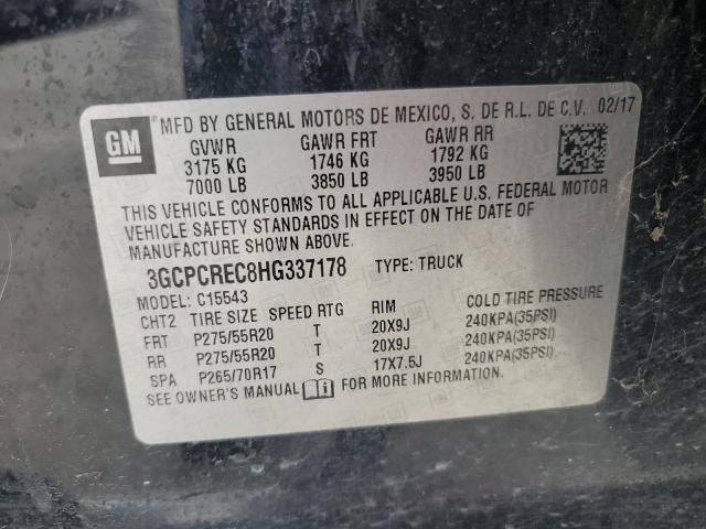 Photo 11 VIN: 3GCPCREC8HG337178 - CHEVROLET SILVERADO 