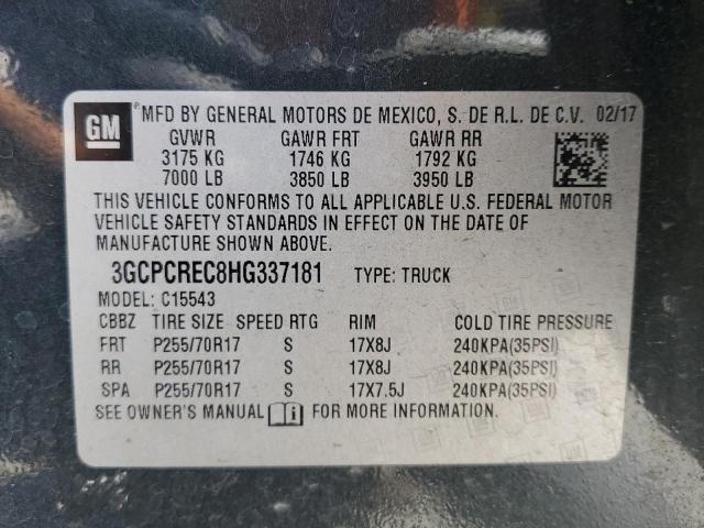 Photo 11 VIN: 3GCPCREC8HG337181 - CHEVROLET SILVERADO 