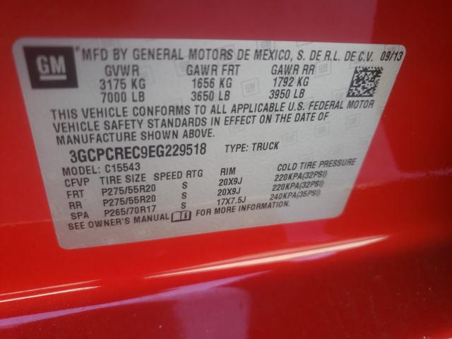 Photo 9 VIN: 3GCPCREC9EG229518 - CHEVROLET SILVERADO 