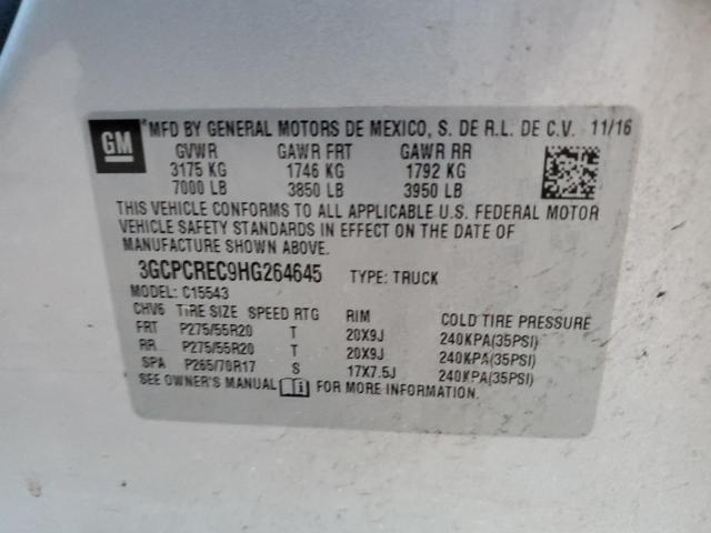 Photo 9 VIN: 3GCPCREC9HG264645 - CHEVROLET SILVERADO 