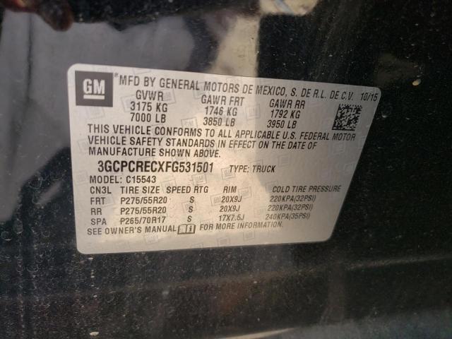 Photo 11 VIN: 3GCPCRECXFG531501 - CHEVROLET SILVERADO 