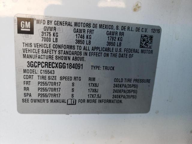 Photo 11 VIN: 3GCPCRECXGG184091 - CHEVROLET SILVERADO 