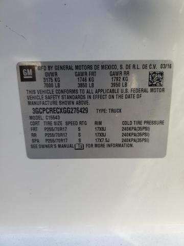 Photo 11 VIN: 3GCPCRECXGG276429 - CHEVROLET SILVERADO 