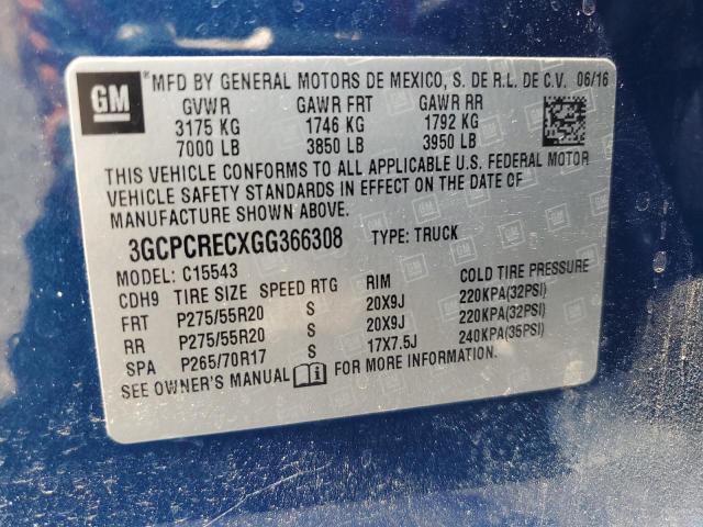 Photo 11 VIN: 3GCPCRECXGG366308 - CHEVROLET SILVERADO 