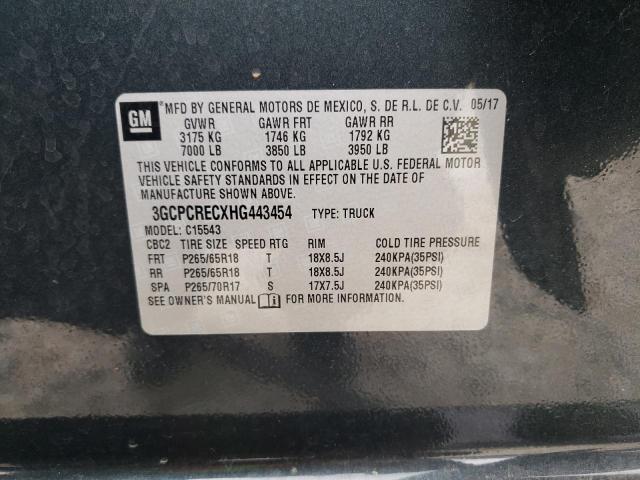 Photo 9 VIN: 3GCPCRECXHG443454 - CHEVROLET SILVERADO 